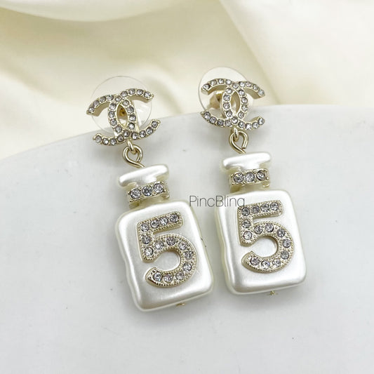 Gold Bottle Drop Earring
