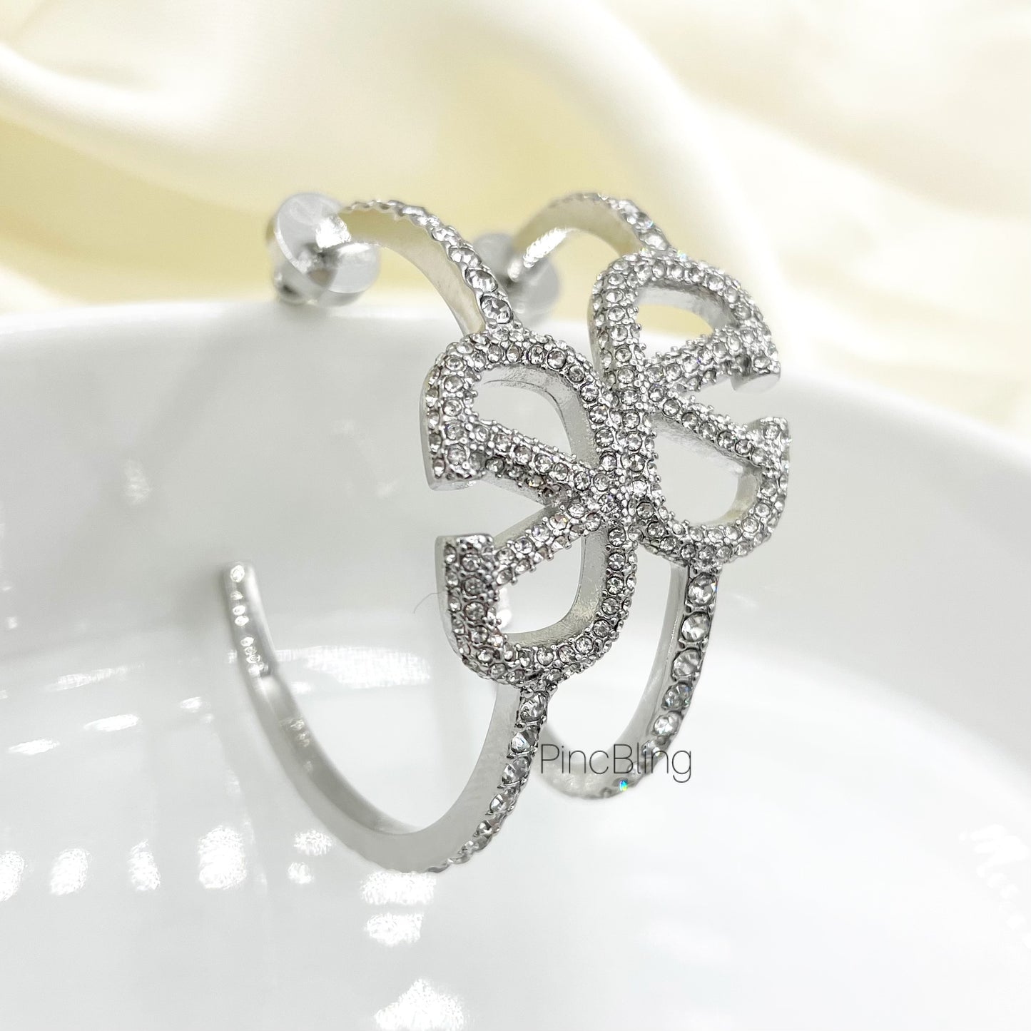 Crystal Branded Drop Earring