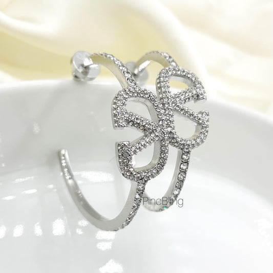 Crystal Branded Drop Earring