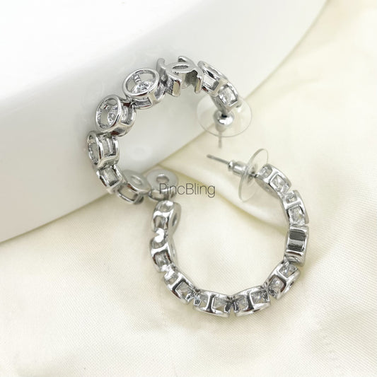Round Crystal Luxe Earring