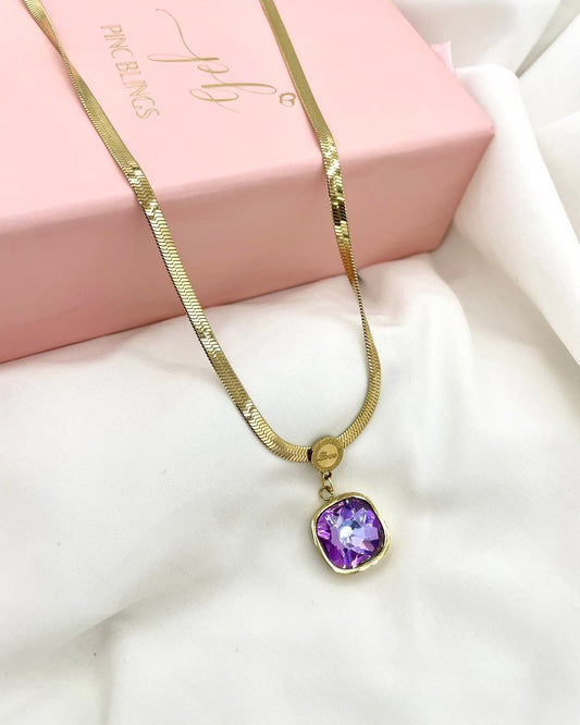 Purple Stone Necklace