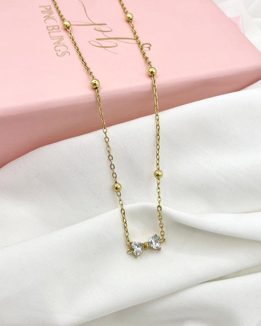 Stone Bow Necklace