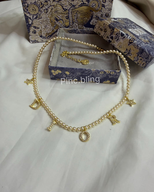 Vlogo Signature Metal Necklace LxN